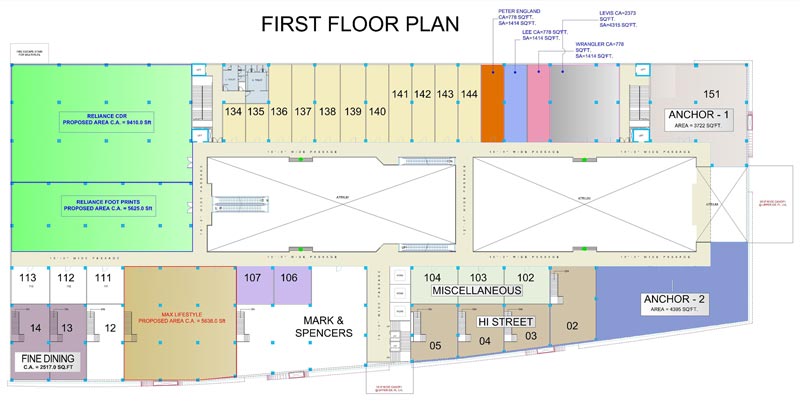 RahulRaj Mall First Floor Plan