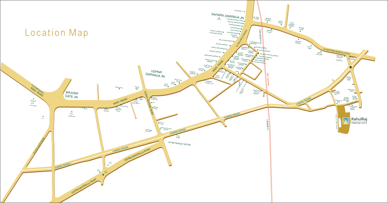 RahulRaj Textile City Location Plan